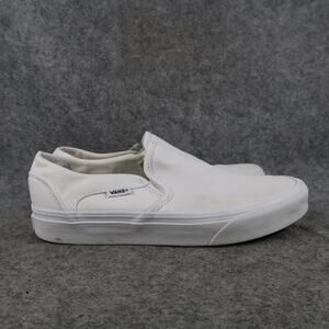 Vans Shoes Womens 6.5 Slip On Sneakers Asher Skate Casual Canvas White Trainers